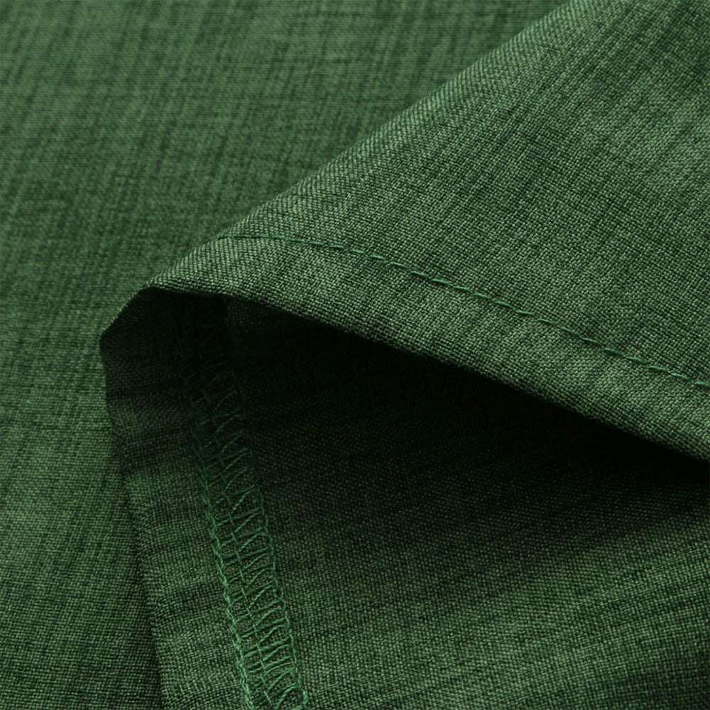 Men's stand collar short sleeve cotton linen shirt