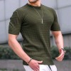 Men's crew neck t-shirt with small checks Men's crew neck t-shirt with small checks