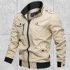 Men's Solid Color Pocket Stand Collar Jacket Men's Solid Color Pocket Stand Collar Jacket