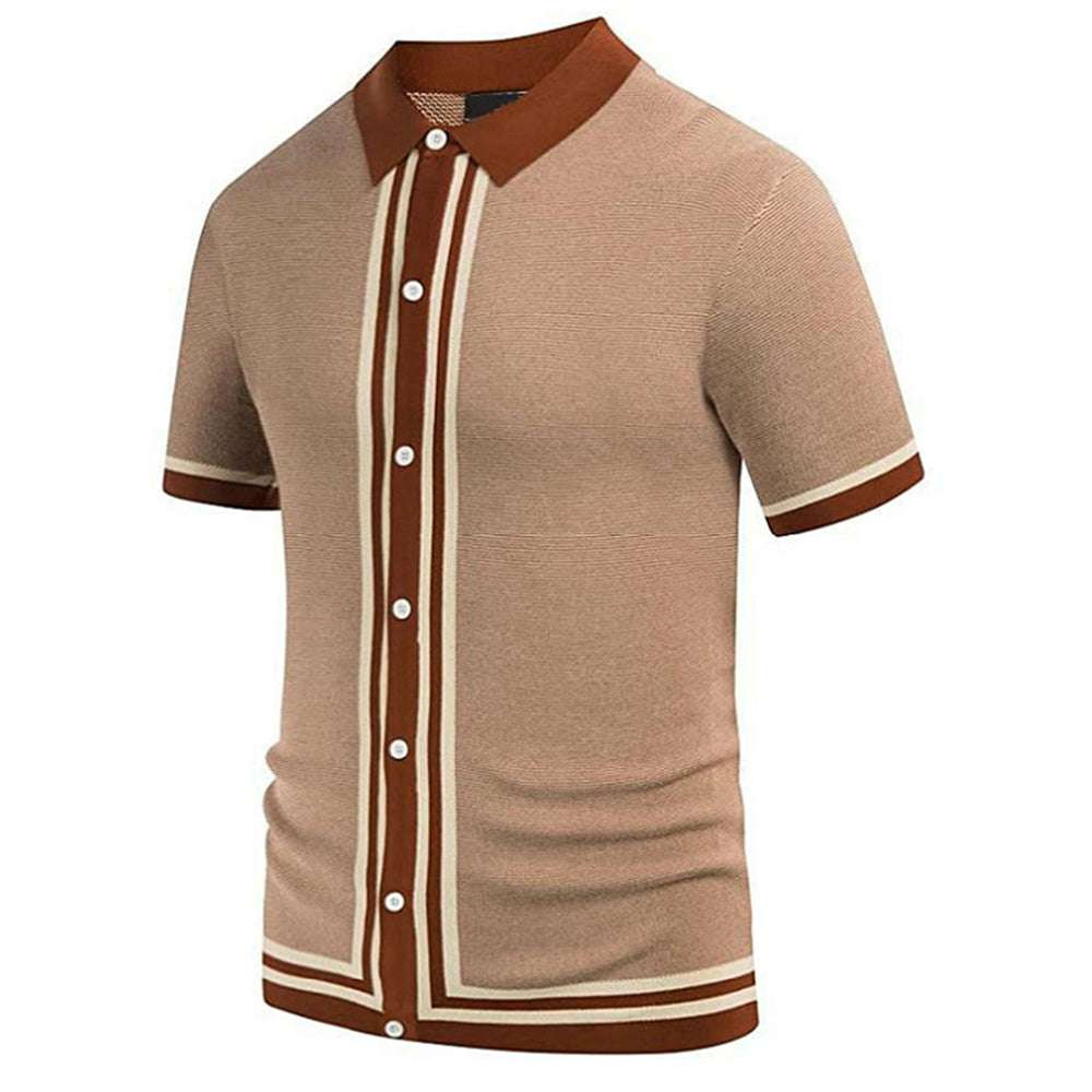 Button-down knitted polo shirt P1188