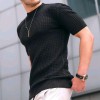 Men's crew neck t-shirt with small checks Men's crew neck t-shirt with small checks