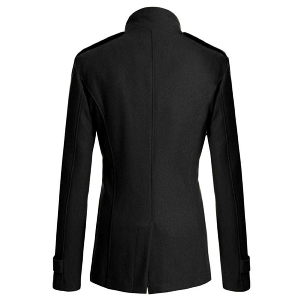 New Men's Fashion Lapel Business Button Casual Windbreaker