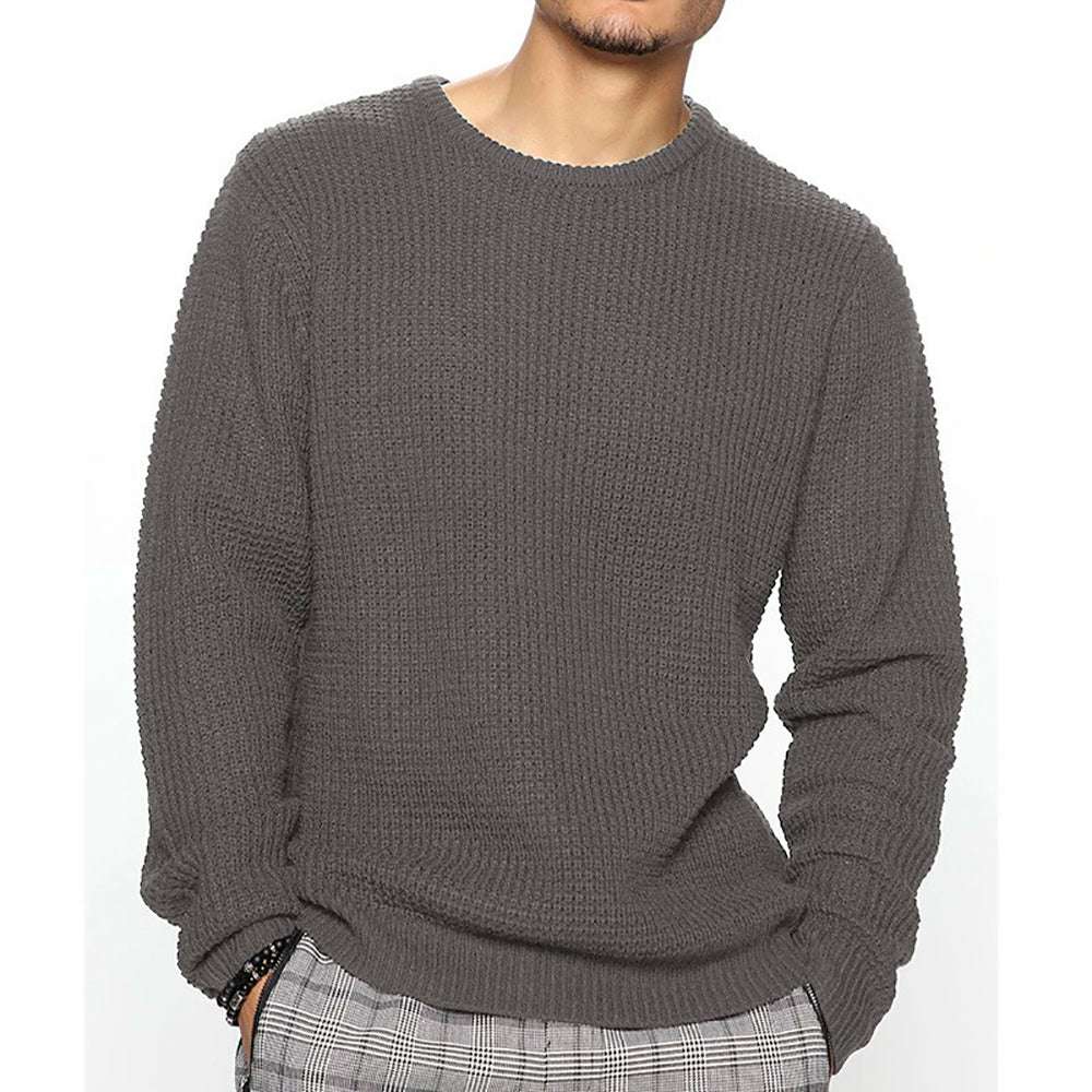 New Men's Fashion Round Neck Hollow Out Casual Knit Long Sleeve Sweater New Men's Fashion Round Neck Hollow Out Casual Knit Long Sleeve Sweater