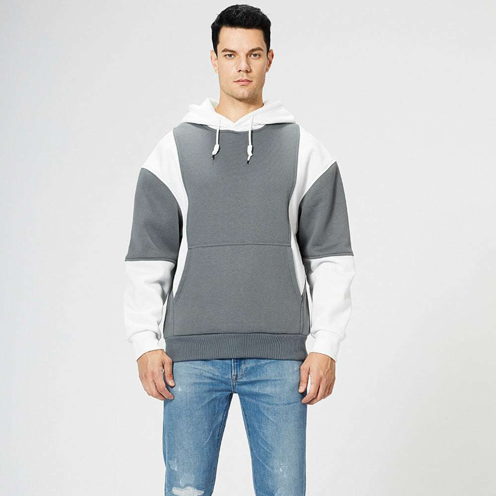 New Fashion Colorblock Men's Trendy Hoodie