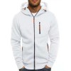 Men's Contrast Zip Slim Fit Hooded Jacket P1248