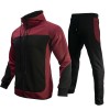 Men's casual color contrast sports two-piece set