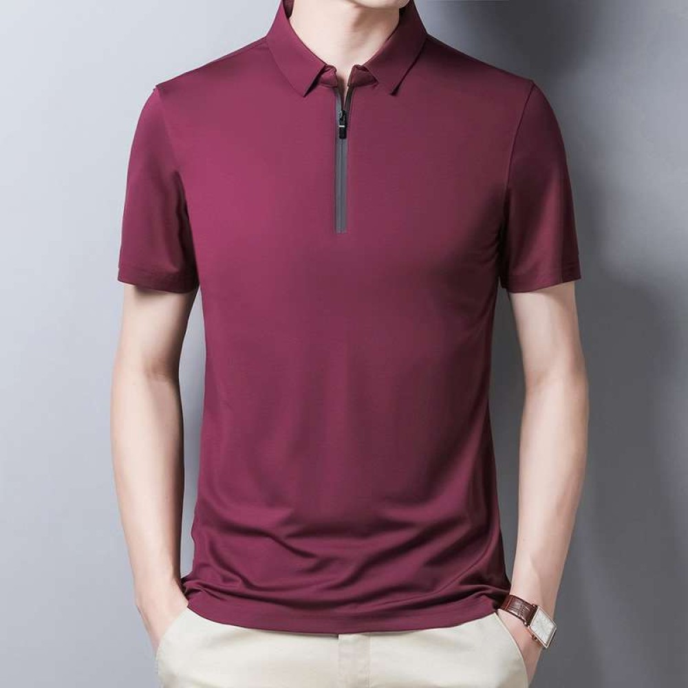 Summer new men's fashion ice silk seamless breathable POLO shirt P1120