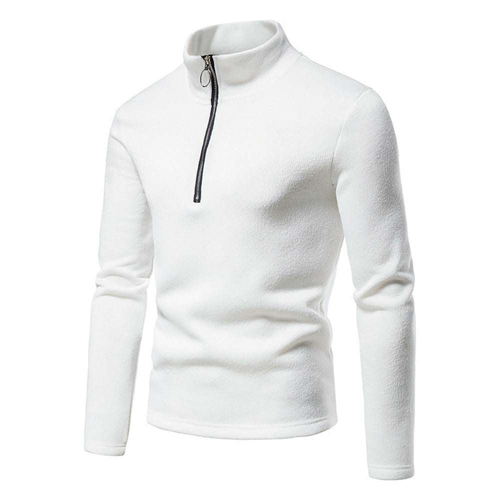 New Warm and Comfortable Half-Zip Turtleneck Men's Sweatshirt P1128
