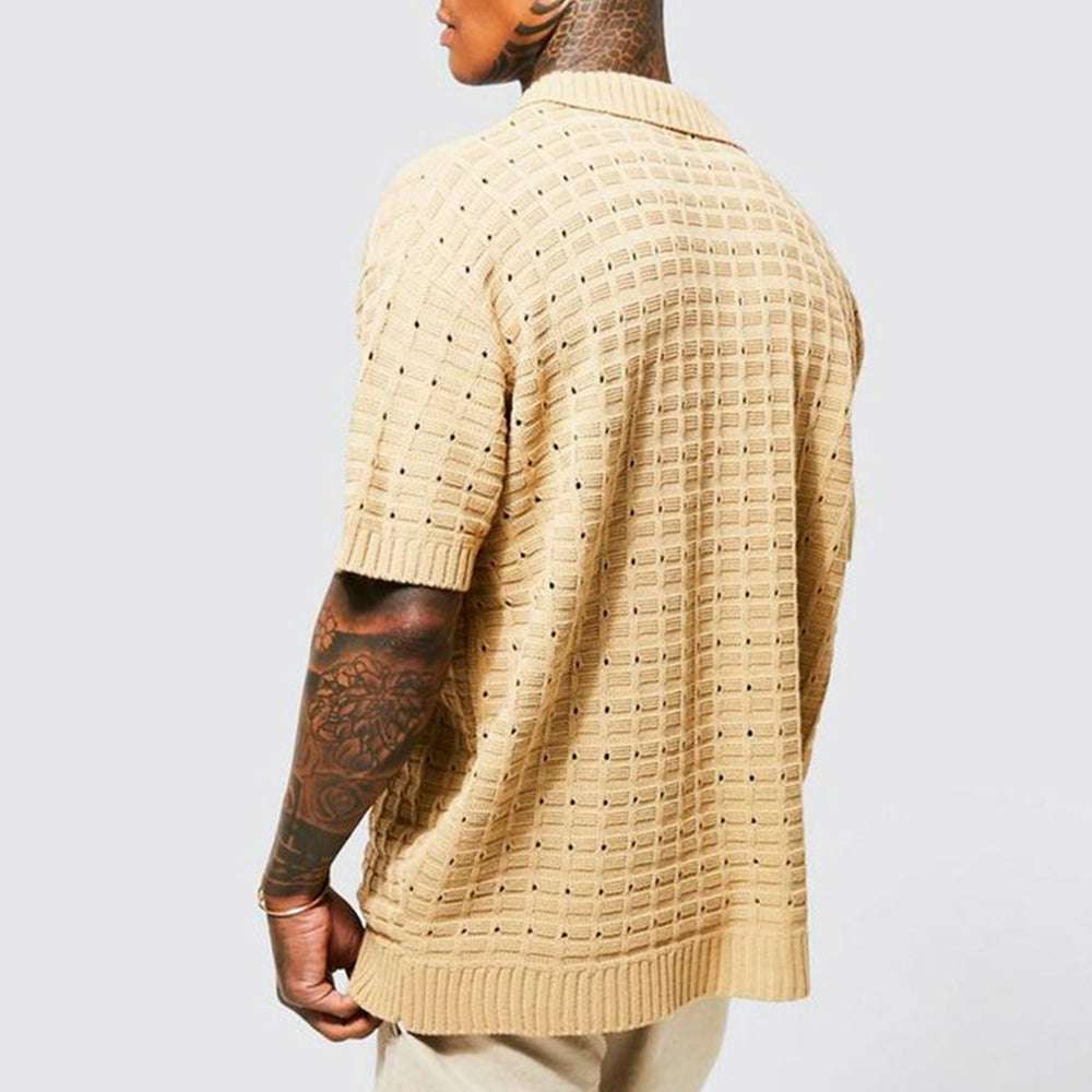 Men's knitted short-sleeve polo shirt P1194 Men's knitted short-sleeve polo shirt P1194