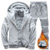 Men's Winter Fashion Solid Color Coat Trousers Warm Sports Suit Men's Winter Fashion Solid Color Coat Trousers Warm Sports Suit