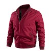 Fashion Men's Rib Neck Solid Jacket Fashion Men's Rib Neck Solid Jacket