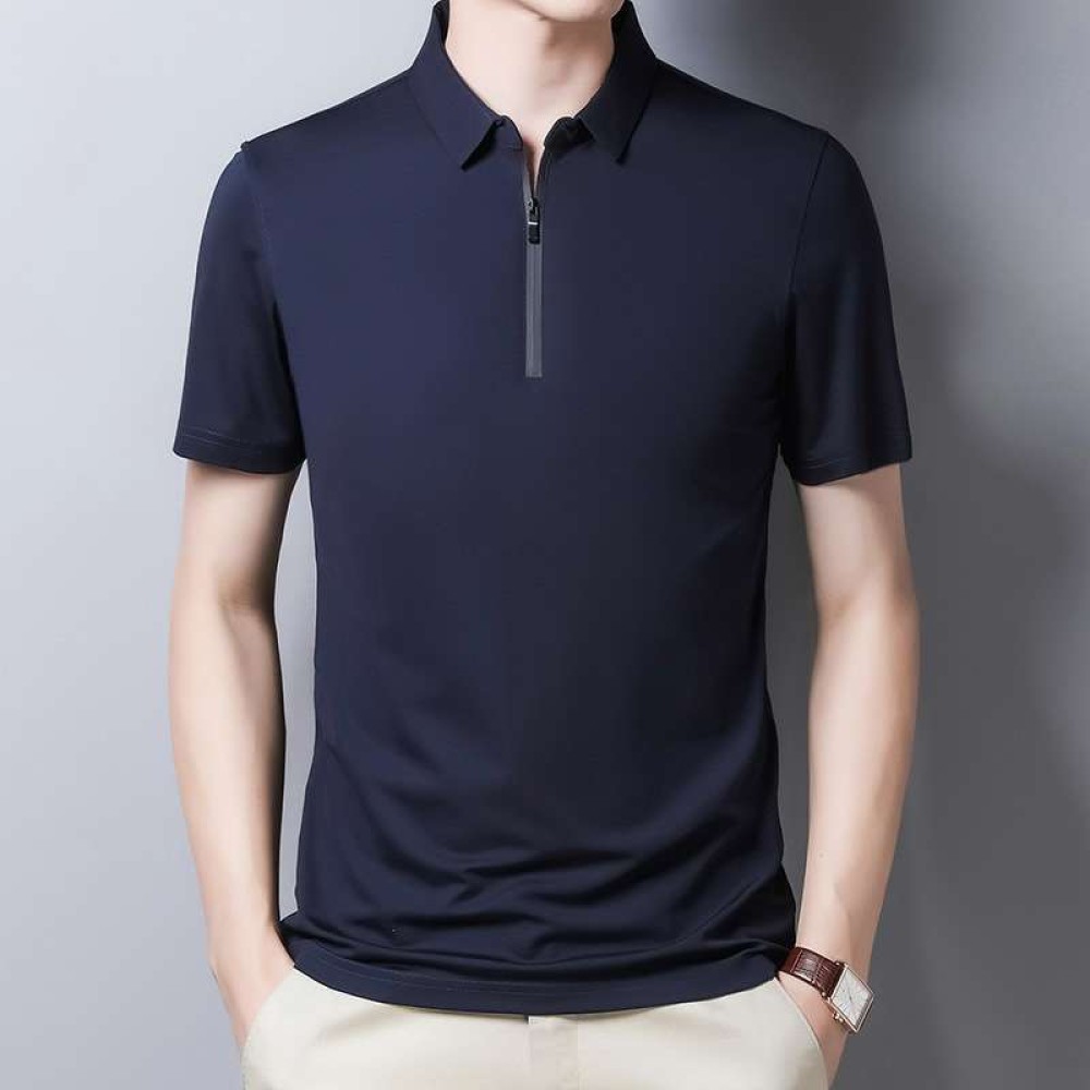 Summer new men's fashion ice silk seamless breathable POLO shirt P1120