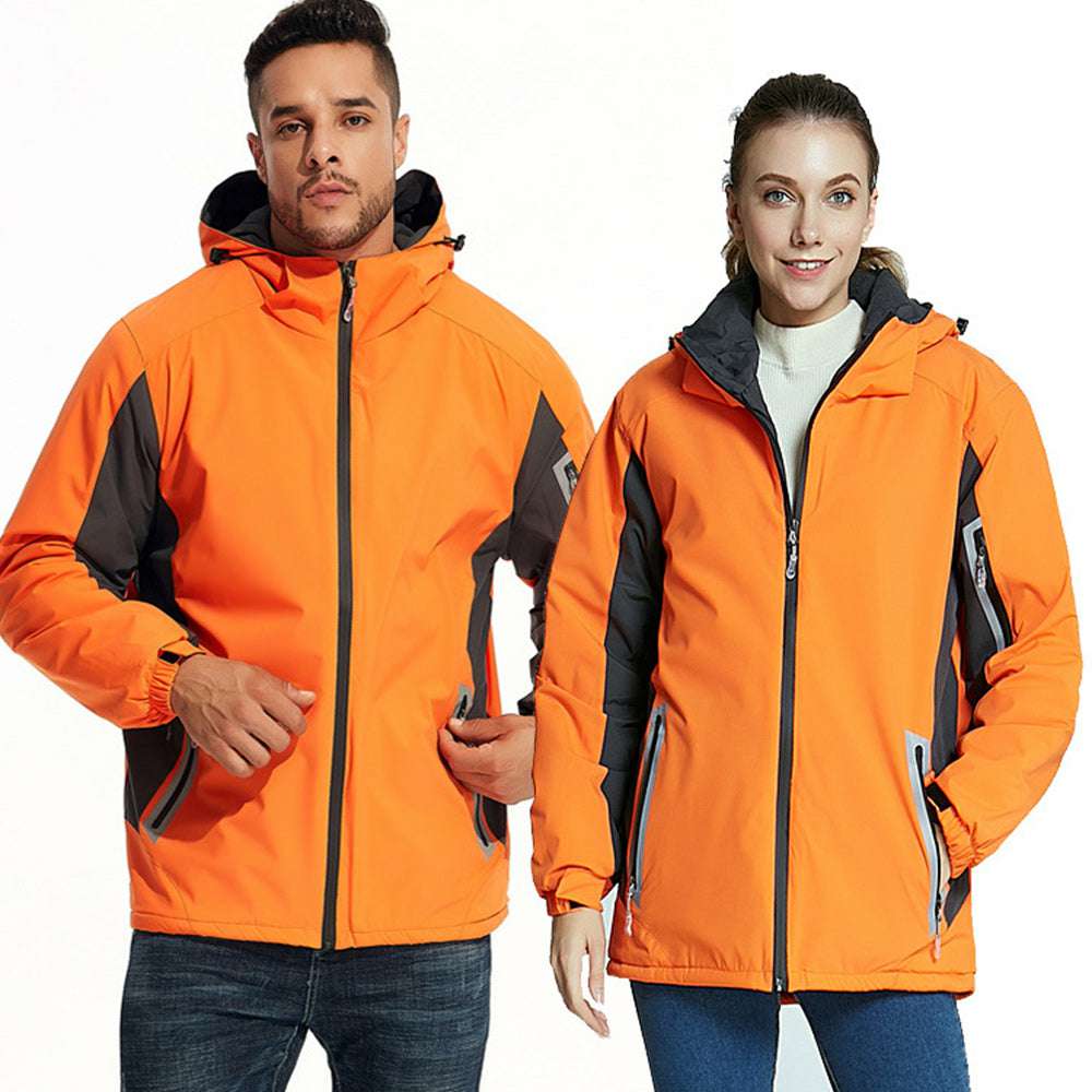 Fleece-lined outdoor reflective jacket Fleece-lined outdoor reflective jacket