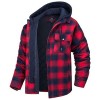 Long Sleeve Hooded Plaid Thick Warm Loose Jacket P1151