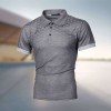 Summer fashion men's polka dot print short-sleeved lapel polo shirt P1027 Summer fashion men's polka dot print short-sleeved lapel polo shirt P1027