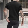 Men's fashion color block print short sleeves Men's fashion color block print short sleeves