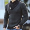 Men's Turtleneck Sweater Scarf Collar Casual Slim Fit Knit Pullover Men's Turtleneck Sweater Scarf Collar Casual Slim Fit Knit Pullover