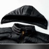 Men's winter simple casual hooded cotton coat