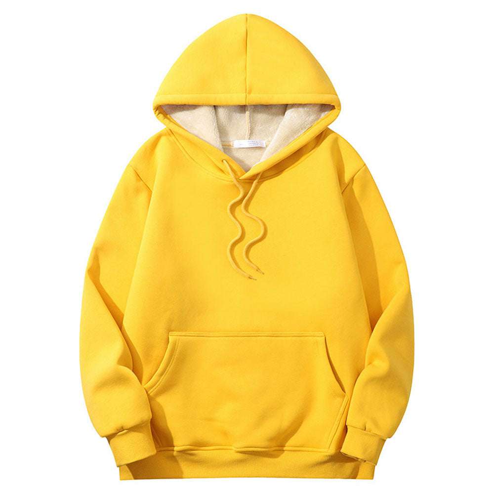 Fashion plus fleece hooded warm sports sweater