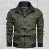 Men's Solid Color Pocket Stand Collar Jacket Men's Solid Color Pocket Stand Collar Jacket