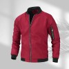 Men's Solid Color Stand Collar Casual Jacket