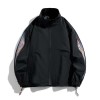 Men's New Casual Drawstring Zip Stand Collar Jacket