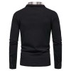 New Men's Plaid Long Sleeve Color Matching Polo Shirt New Men's Plaid Long Sleeve Color Matching Polo Shirt