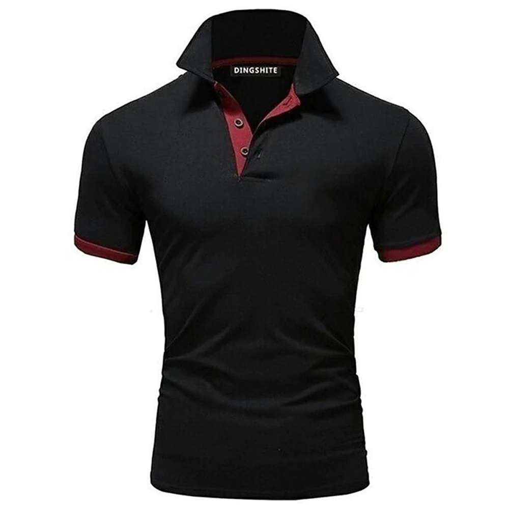 New Men's Stitching Contrast Color Slim Polo Shirt P1131 New Men's Stitching Contrast Color Slim Polo Shirt P1131