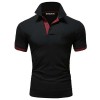 New Men's Stitching Contrast Color Slim Polo Shirt P1131 New Men's Stitching Contrast Color Slim Polo Shirt P1131