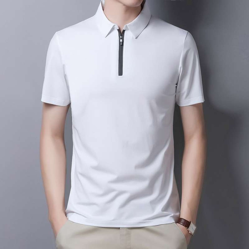 Summer new men's fashion ice silk seamless breathable POLO shirt P1120