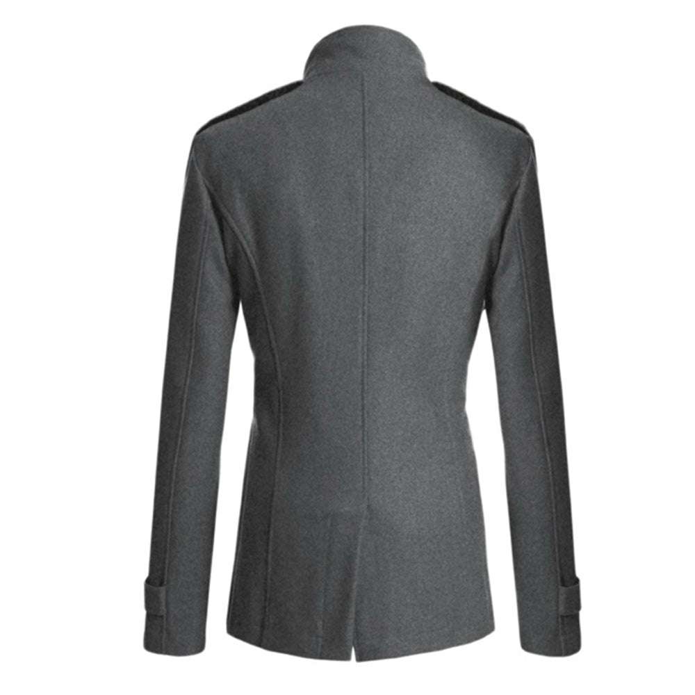 New Men's Fashion Lapel Business Button Casual Windbreaker
