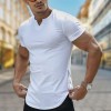 Spring Summer New V Neck Casual T Shirts For Men
