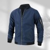 Men's Solid Color Stand Collar Casual Jacket