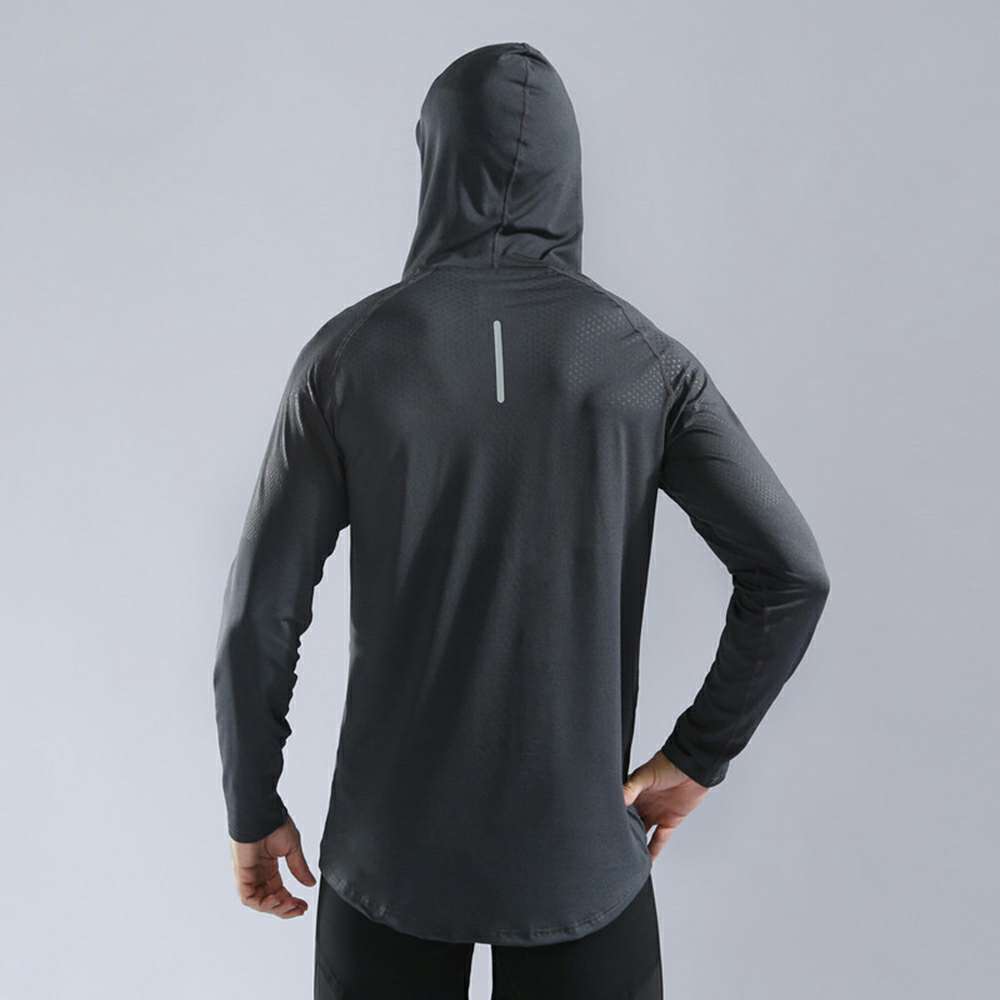 Men's Long Sleeve Hooded Quick Dry Sports Sweatshirt P1172