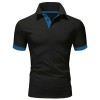 New Men's Stitching Contrast Color Slim Polo Shirt P1131 New Men's Stitching Contrast Color Slim Polo Shirt P1131