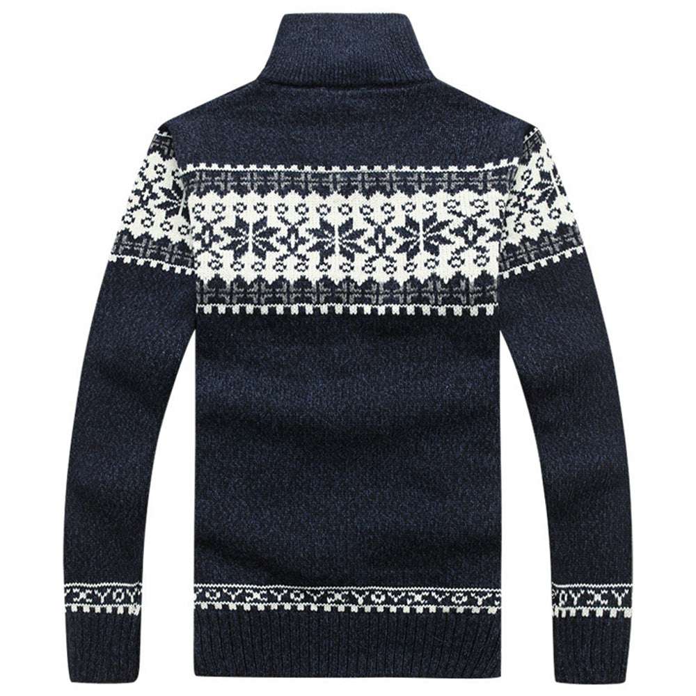 Men's Slim Collar Jacquard Knit Jacket P1269 Men's Slim Collar Jacquard Knit Jacket P1269