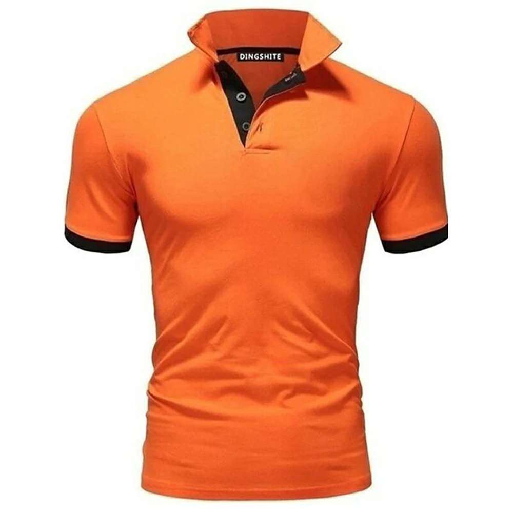 New Men's Stitching Contrast Color Slim Polo Shirt P1131 New Men's Stitching Contrast Color Slim Polo Shirt P1131