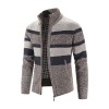 Men's Fashion Stripe Colorblock Sweater Cardigan Jacket P1231