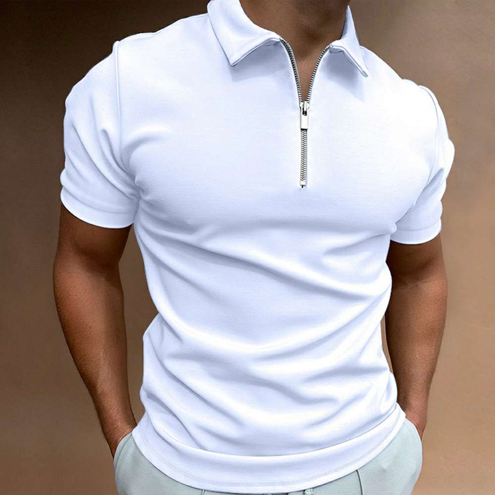 Summer men's polo shirt solid color short-sleeved lapel t-shirt P1123 Summer men's polo shirt solid color short-sleeved lapel t-shirt P1123