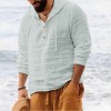 Spring Summer Men's Casual Loose Linen Hoodie