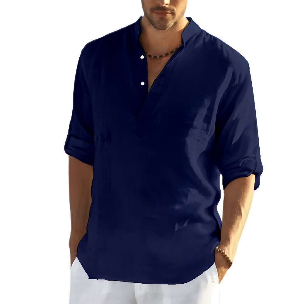 New Spring Summer Men's Comfortable Breathable Linen Shirt New Spring Summer Men's Comfortable Breathable Linen Shirt