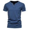 Summer new men's casual v-neck trend slim cotton short-sleeved T-shirt Summer new men's casual v-neck trend slim cotton short-sleeved T-shirt