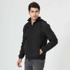 Men's Solid Color Stand Collar Hooded Jacket