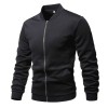 Fashion Men's Black Stand Collar Versatile Jacket Fashion Men's Black Stand Collar Versatile Jacket