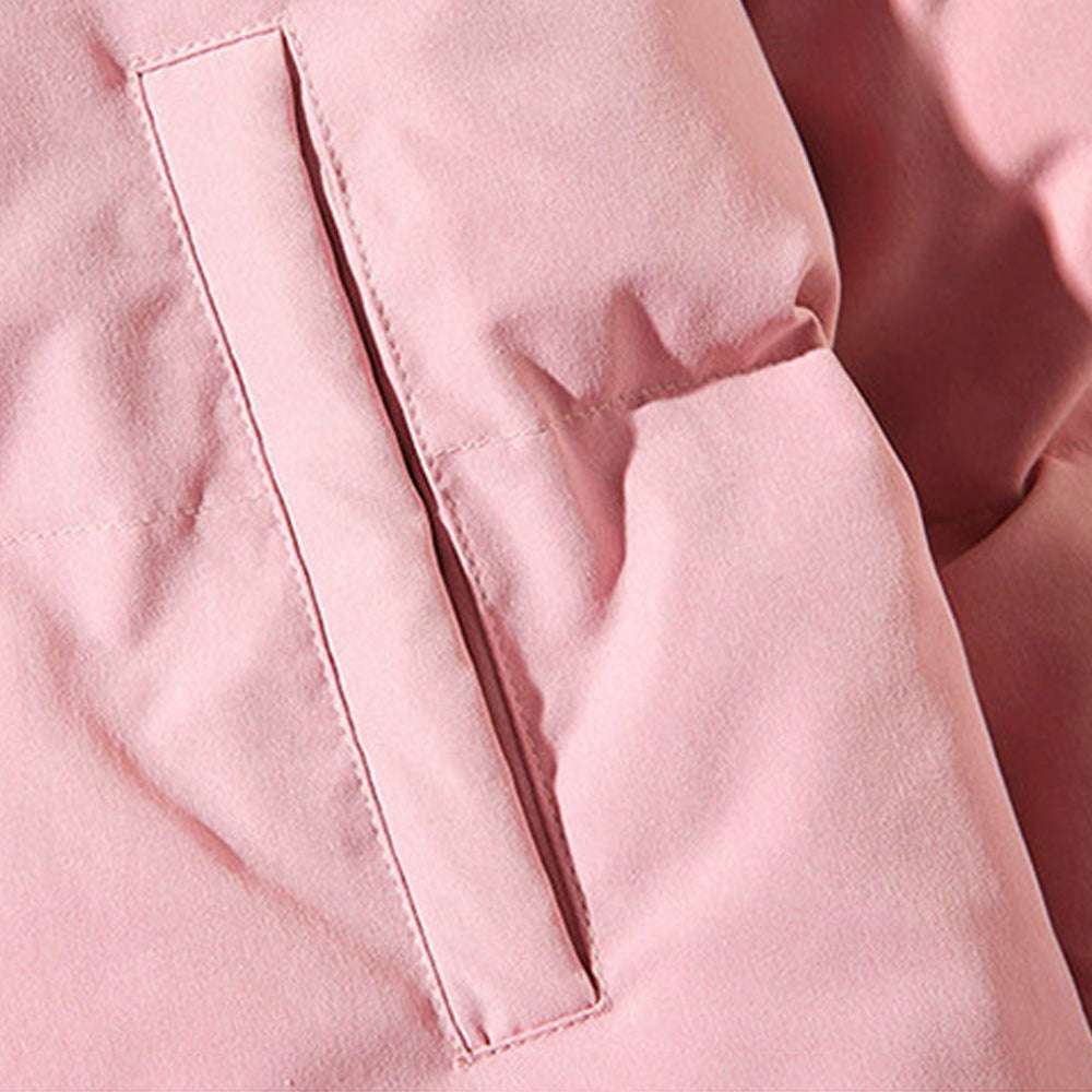Men's Stand Collar Solid Color Fashion Padded Jacket