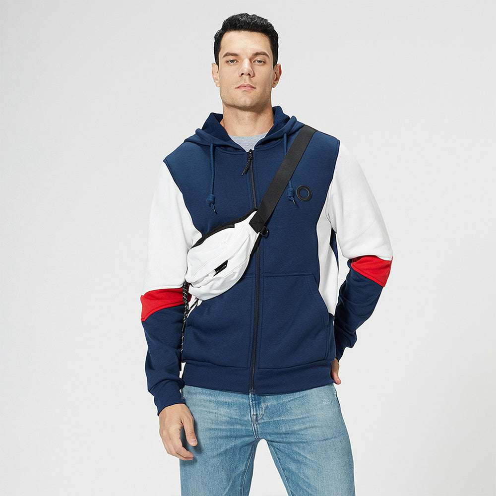 New Men's Fashion Colorblock Contrast Cardigan P1275 New Men's Fashion Colorblock Contrast Cardigan P1275