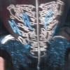 Rhinestone Skull Zip-Up Oversized Coat P1212