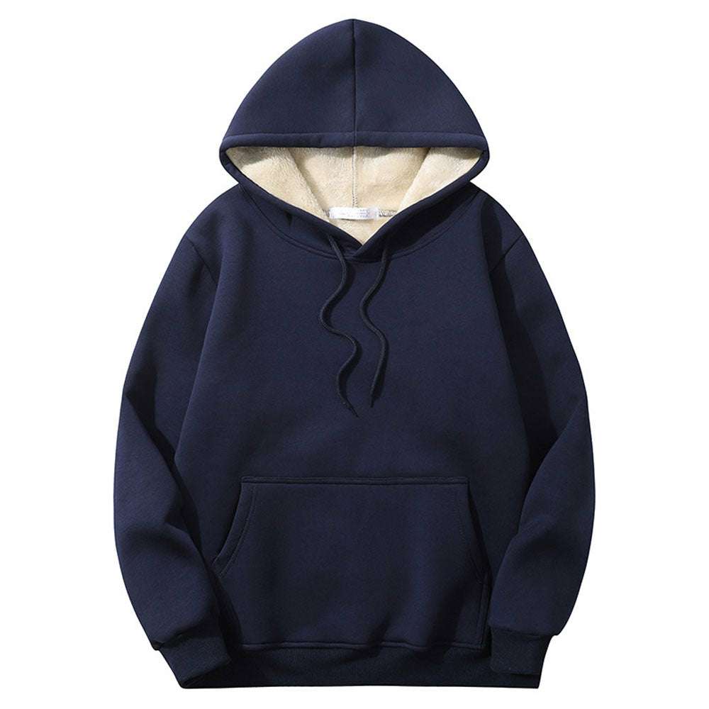Fashion plus fleece hooded warm sports sweater