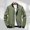 Men's Solid Color Stand Collar Casual Jacket