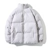 Men's Stand Collar Solid Color Fashion Padded Jacket